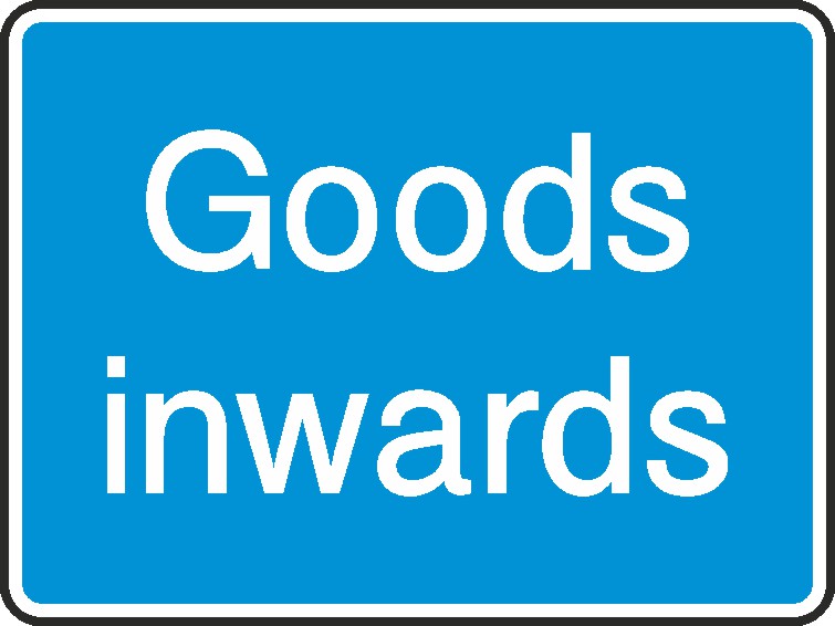 Goods Inwards Signs and Stickers