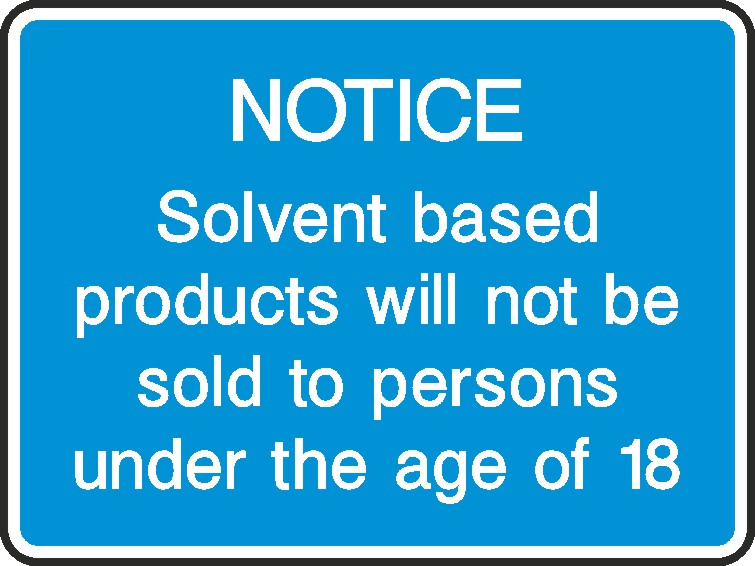 To Persons Under 18 Years Of Age Signs and Stickers