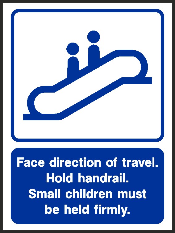 Hold Handrail Signs and Stickers