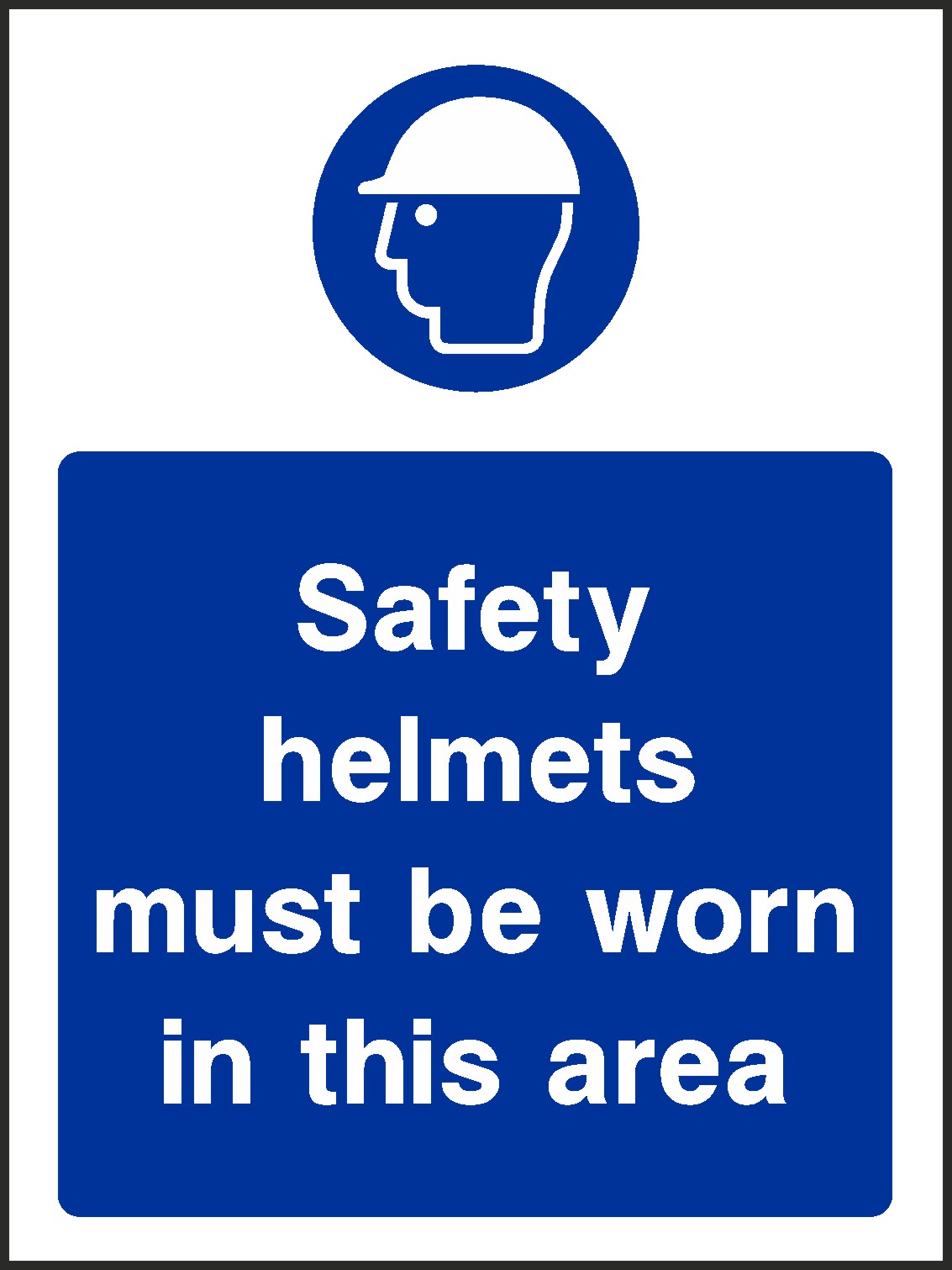 Safety Helmets Must Be Worn Signs and Stickers