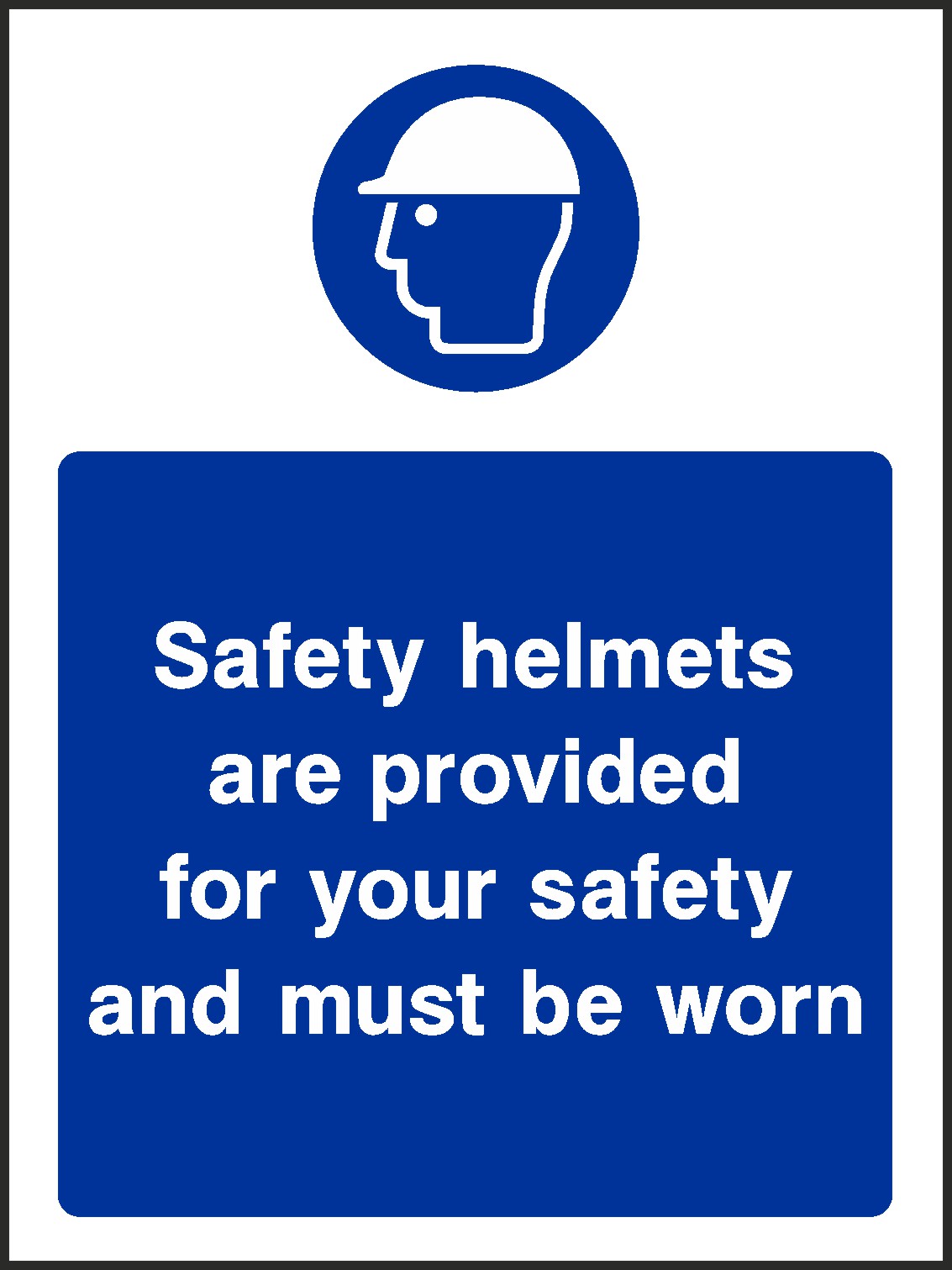 Safety Helmets Must Be Worn Signs and Stickers