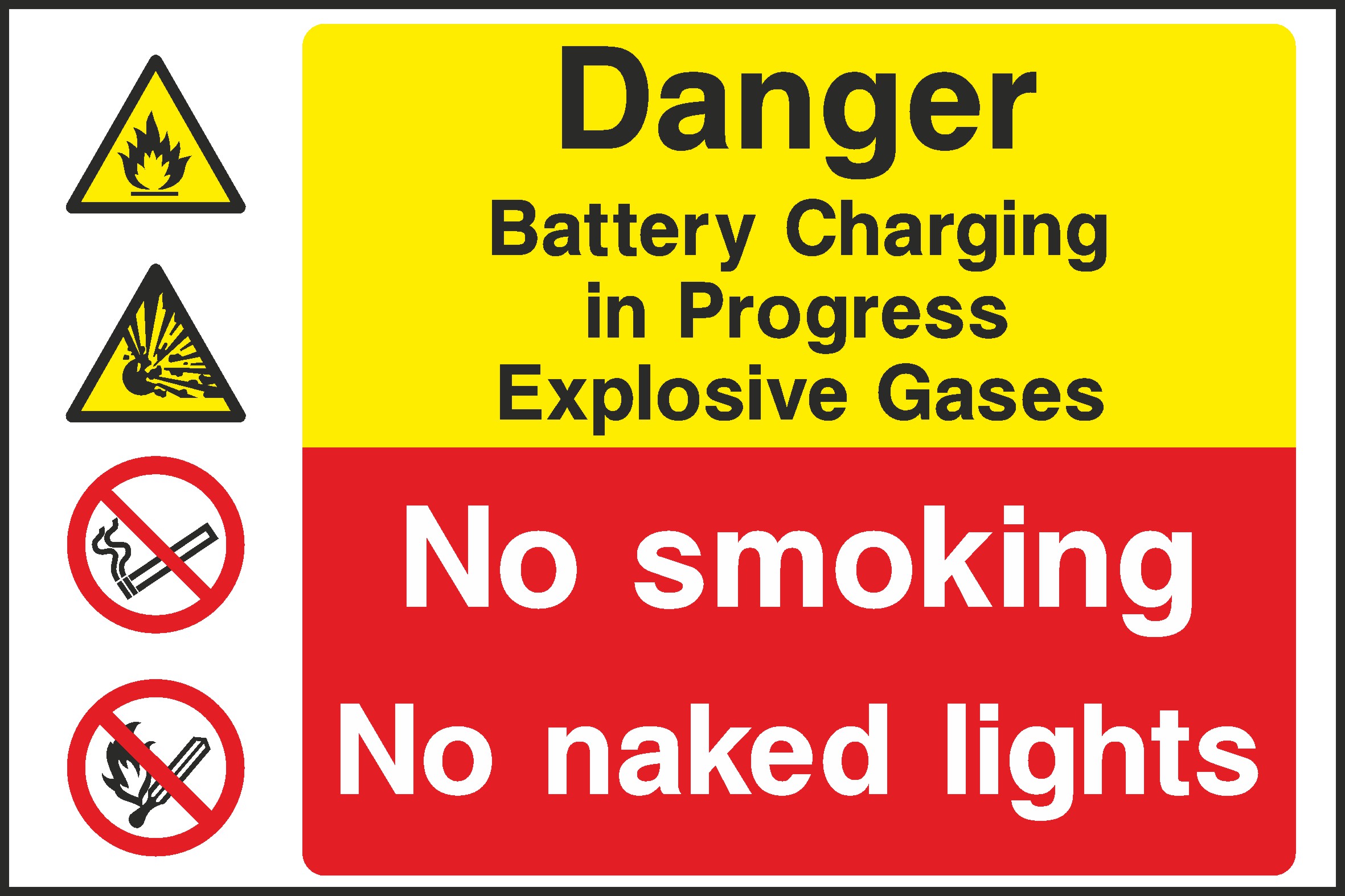 Battery Charging Signs and Stickers
