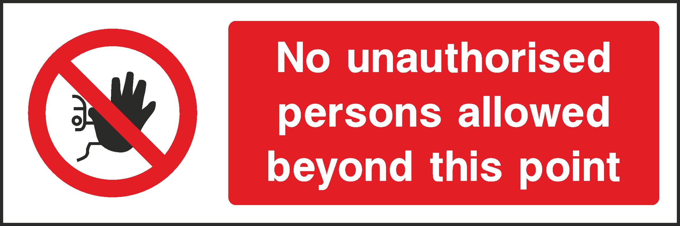 No Persons Beyond This Point Signs and Stickers