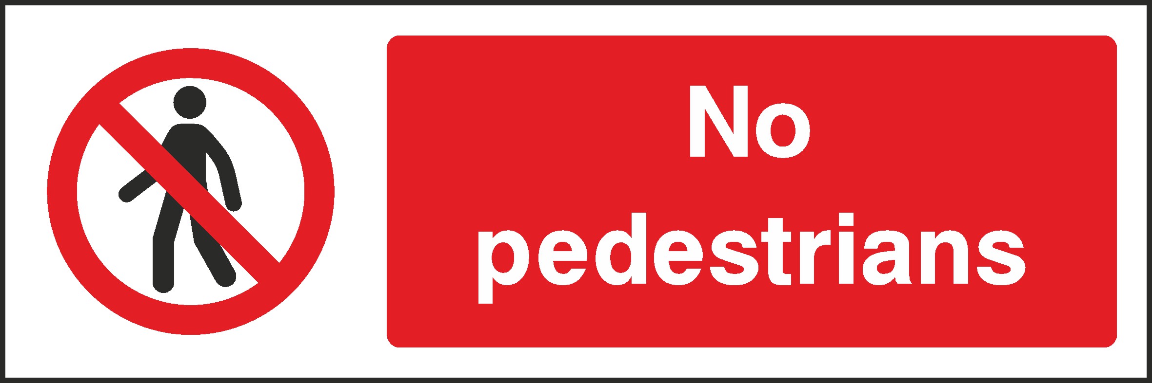No Pedestrians Signs and Stickers