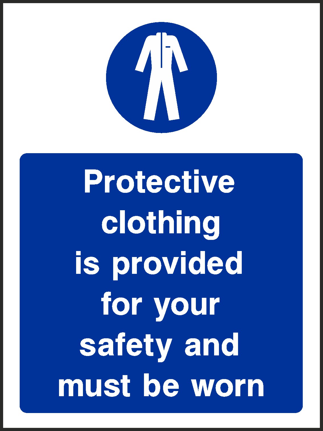 Protective workshop work clothing Safety Signs and Stickers