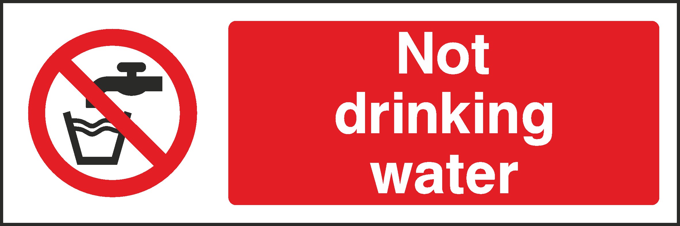 Not Drinking Water Signs and Stickers