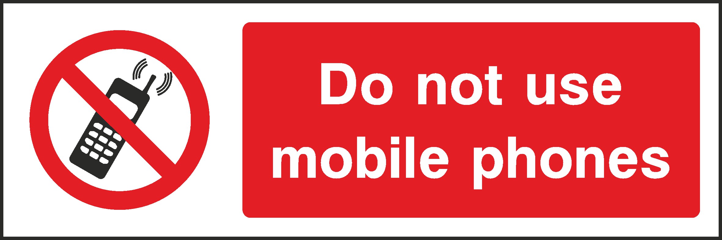 Do Not Use Mobiles Signs and Stickers