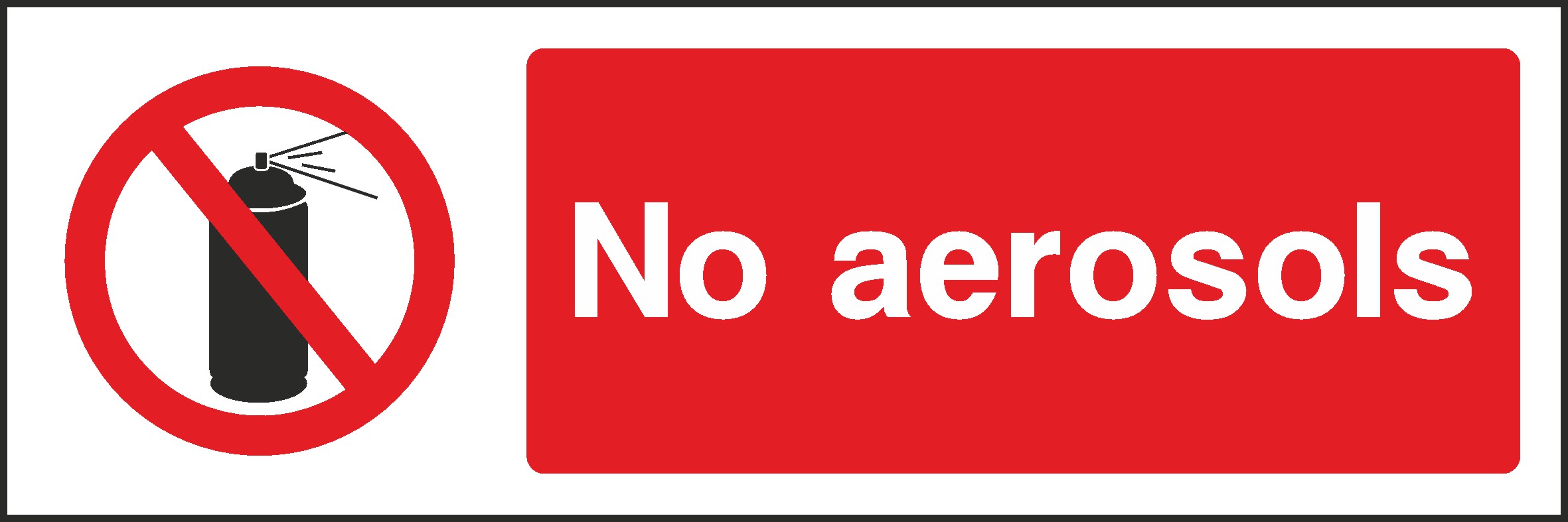 No Aerosols Signs and Stickers