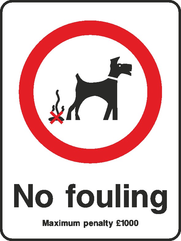 No Dog Fouling Signs and Stickers