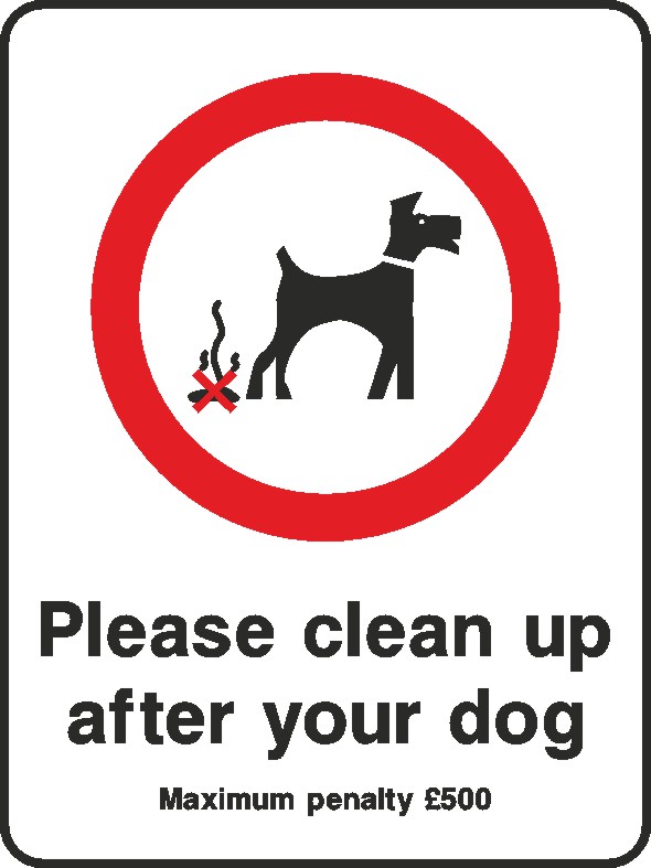 Clean Up After Your Dog Signs and Stickers