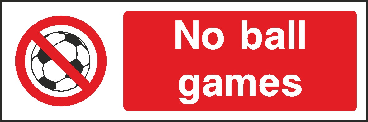 No Ball Games Signs and Stickers
