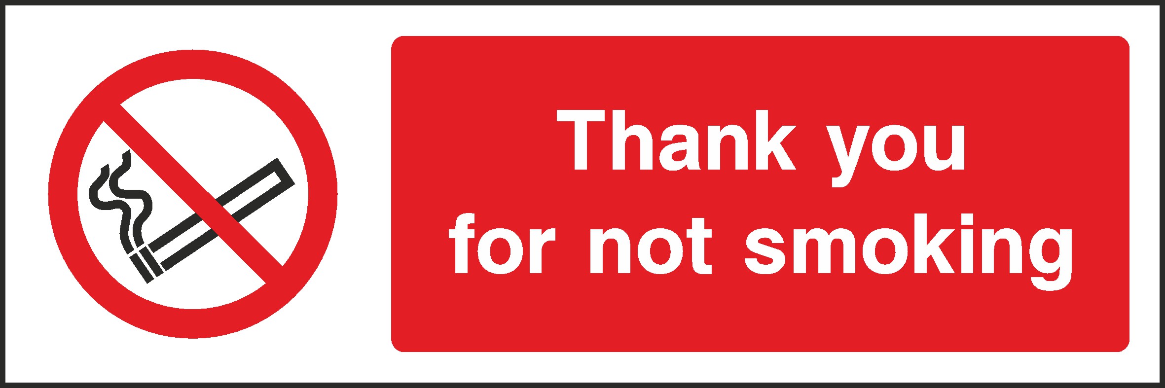 Thank You No Smoking Public Signs and Stickers