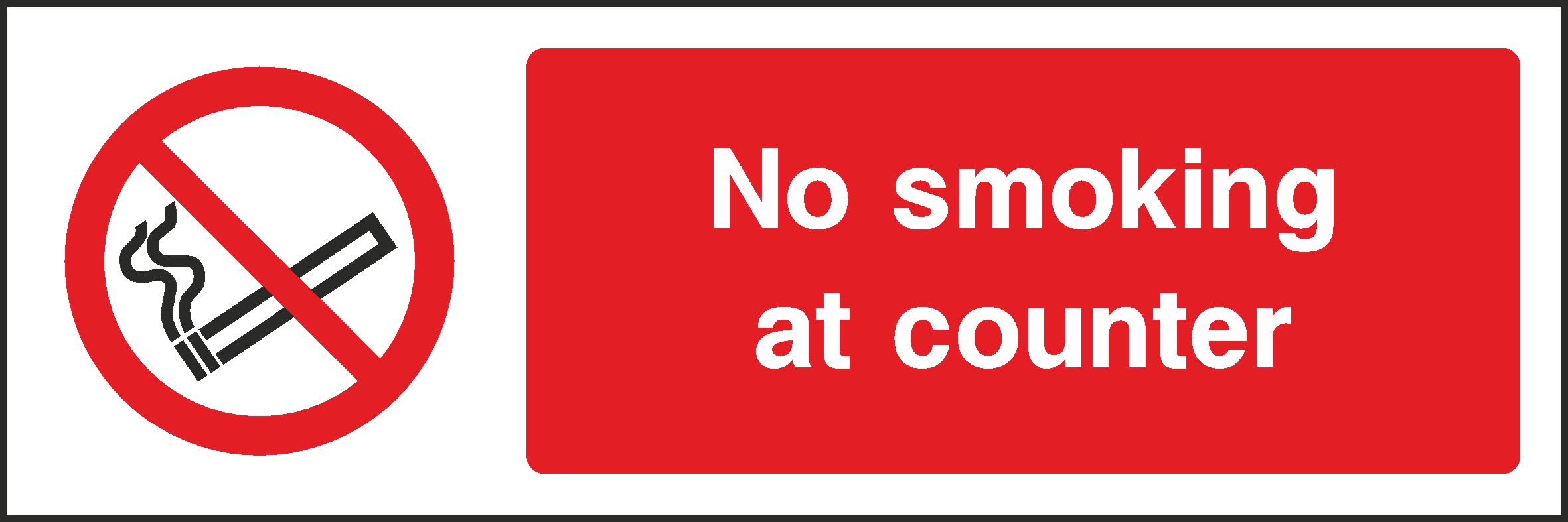 No Smoking Public At Counter Signs and Stickers