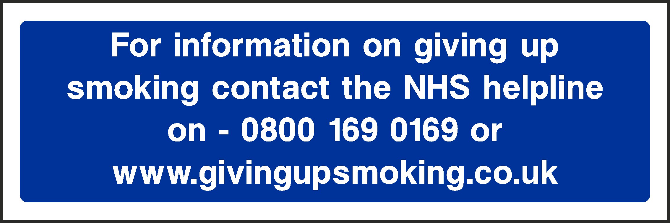 Give Up Smoking Signs and Stickers