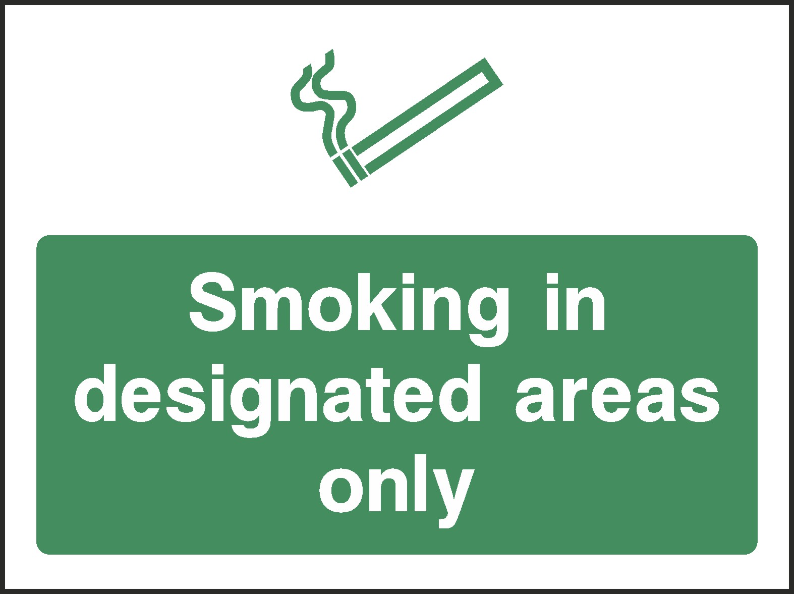 Designated Smoking Area Signs and Stickers