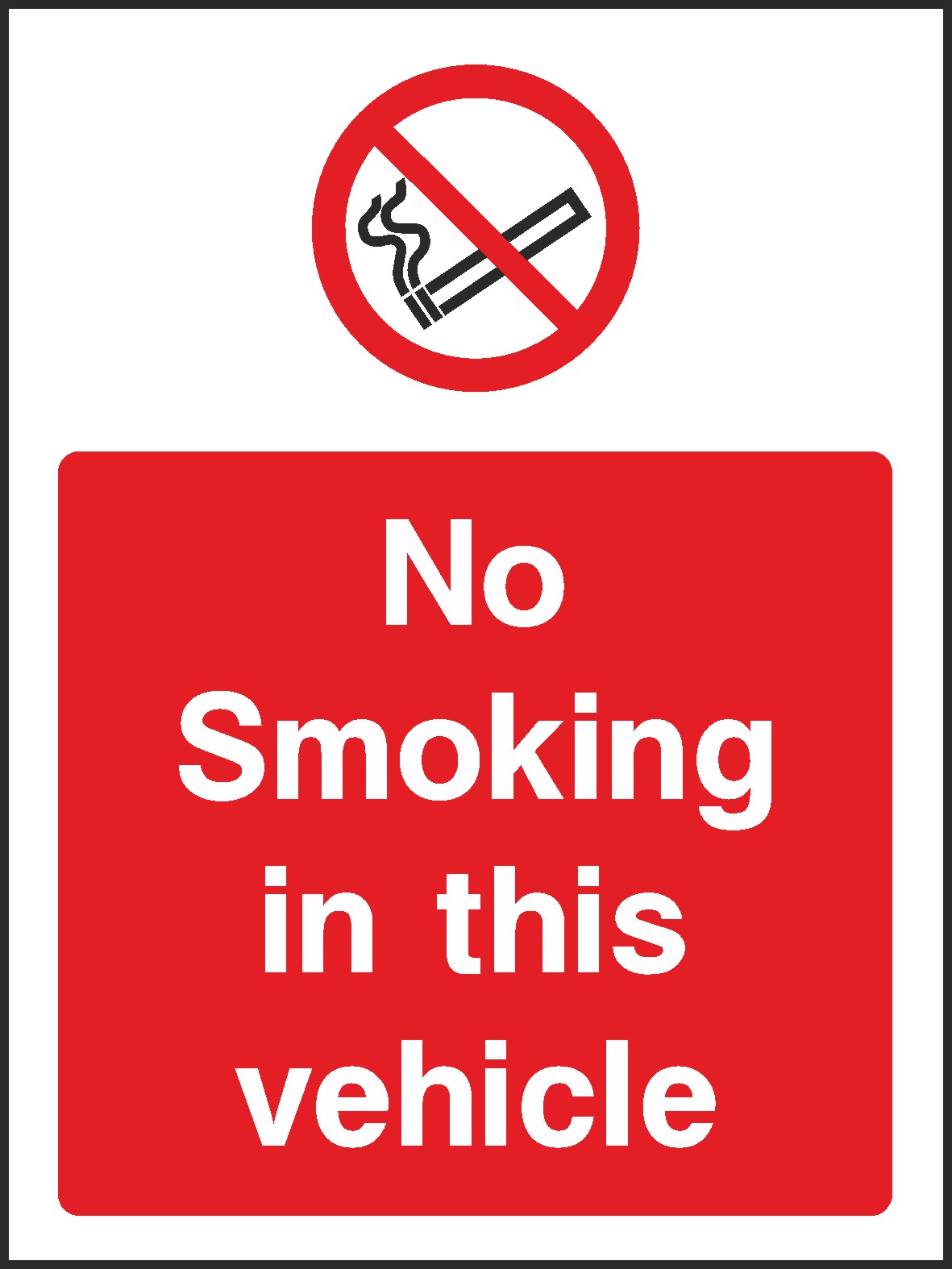 No Smoking Public In This Vehicle Signs and Stickers