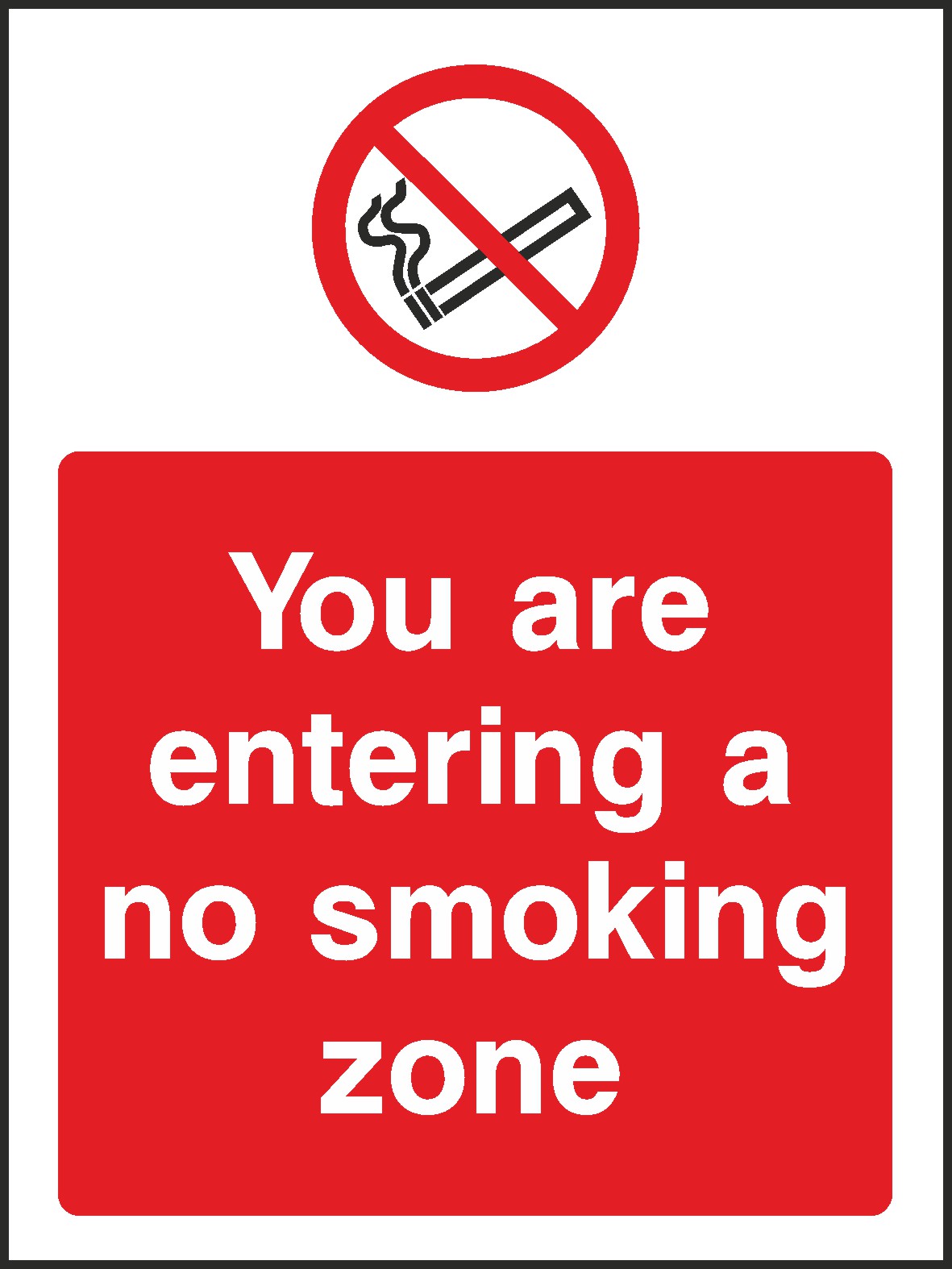 No Smoking Public Zone Signs and Stickers
