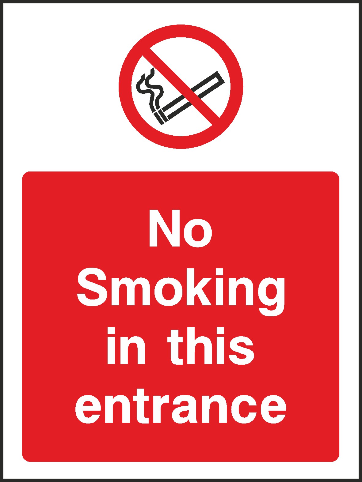 No Smoking Public In The Entrance Signs and Stickers