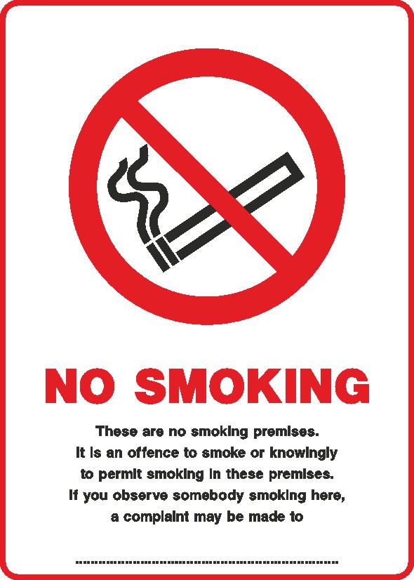 No Smoking Public Signs and Stickers