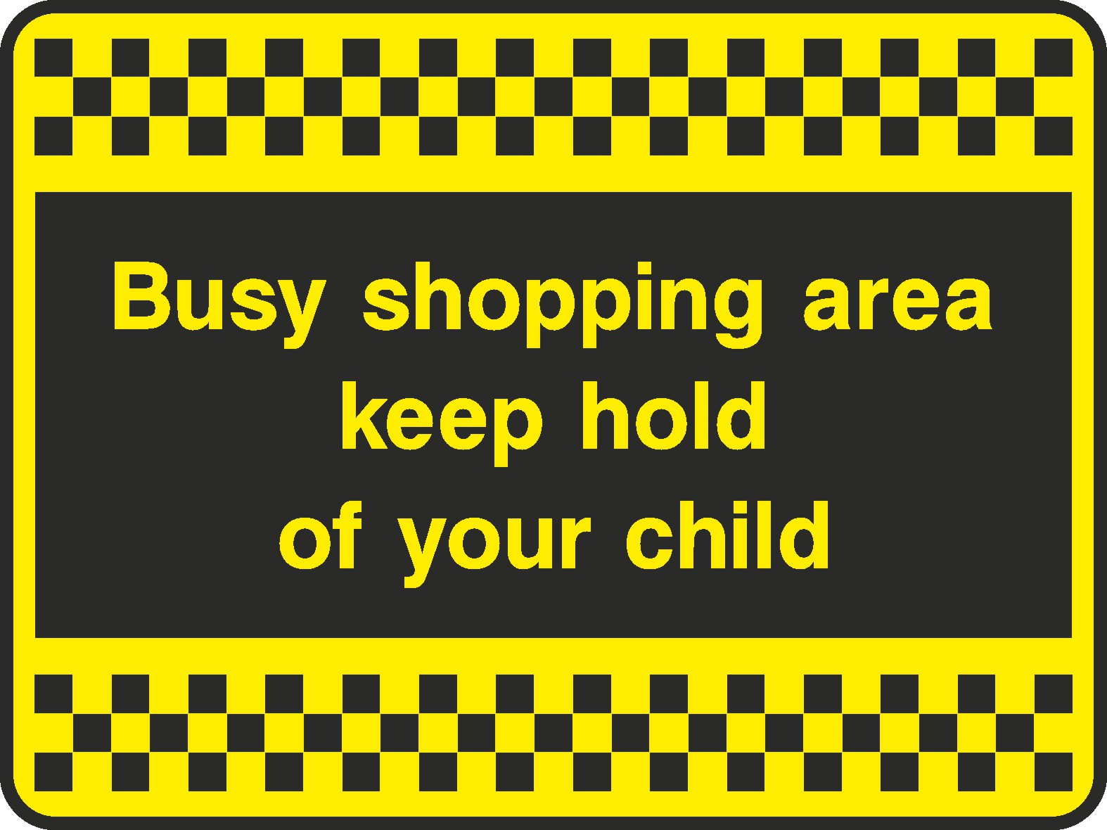 Busy Shopping Area Signs and Stickers