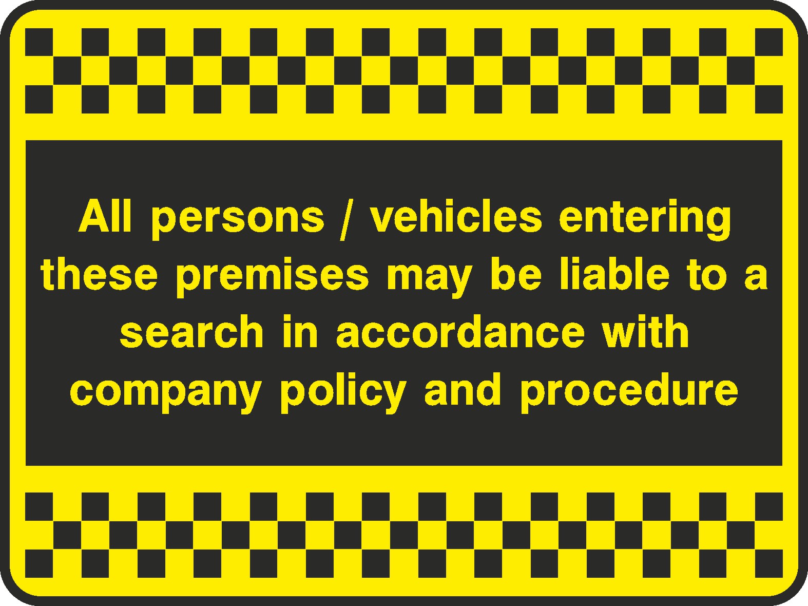 Liable To Search Signs and Stickers