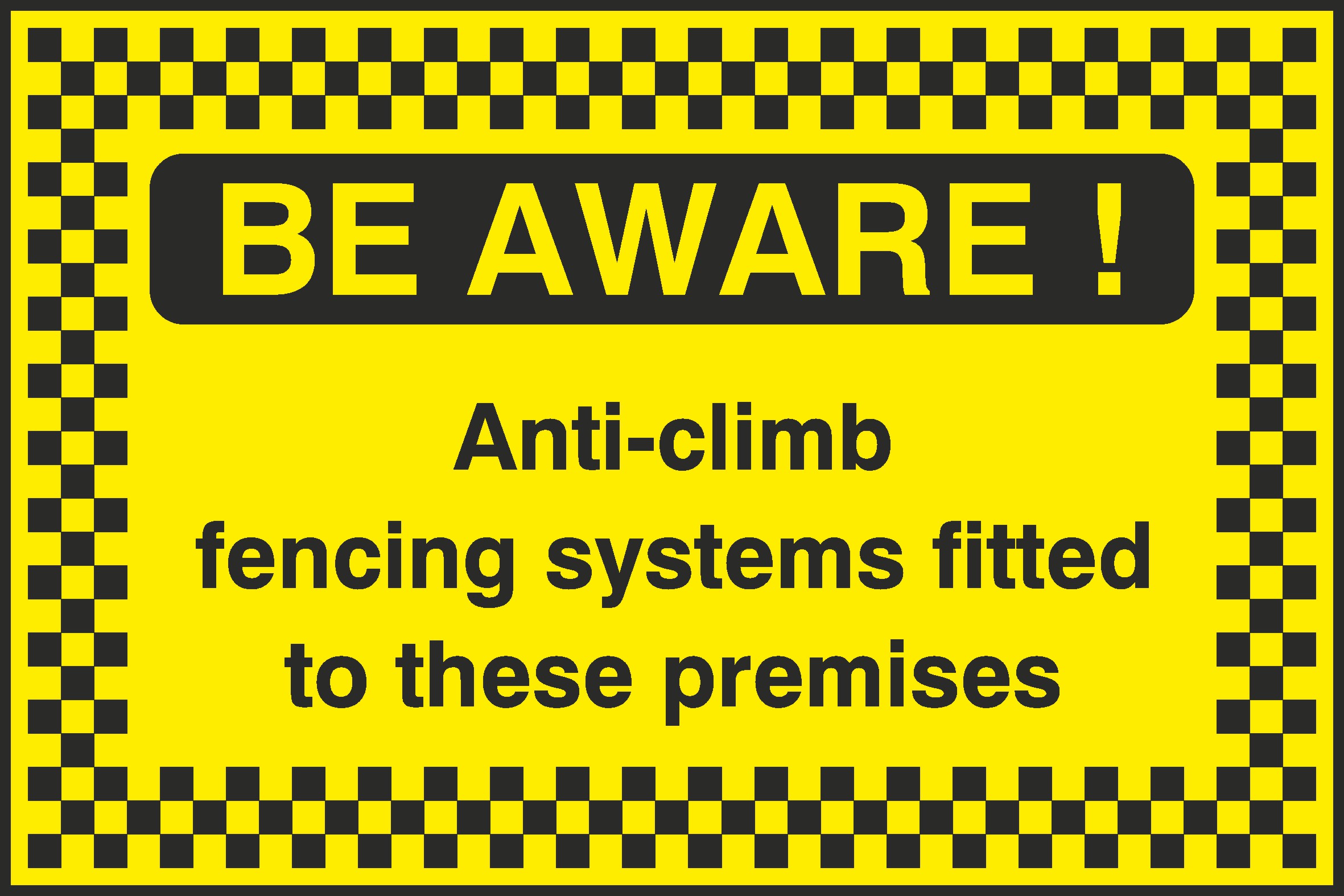 Anti Climb Fencing Signs and Stickers
