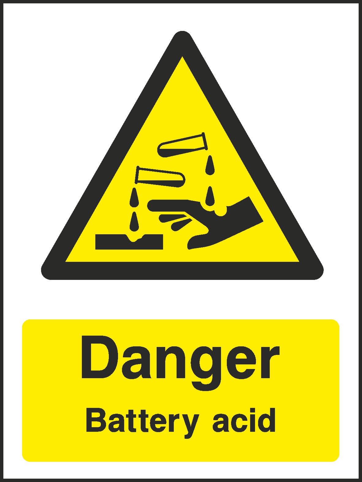 Battery Acid Signs and Stickers