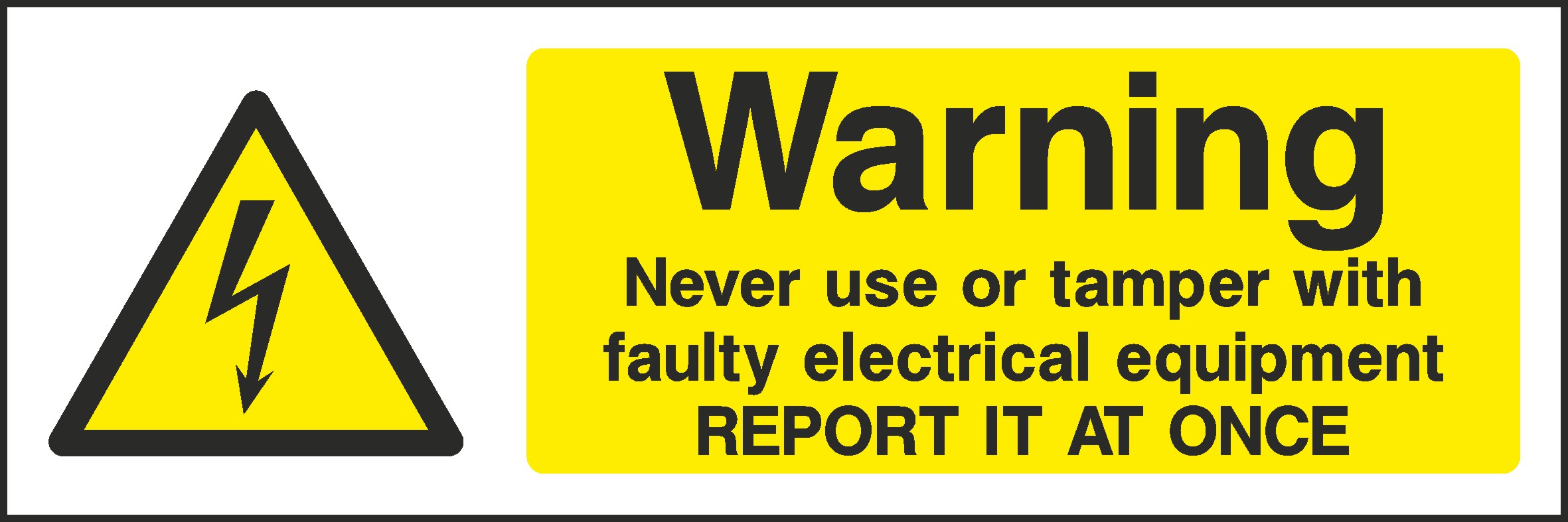 Faulty Electrical Equipment Signs and Stickers