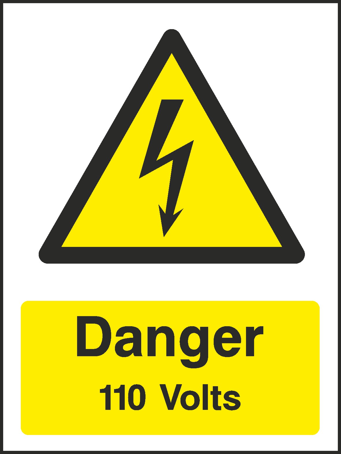 Danger 110 Volts Signs and Stickers
