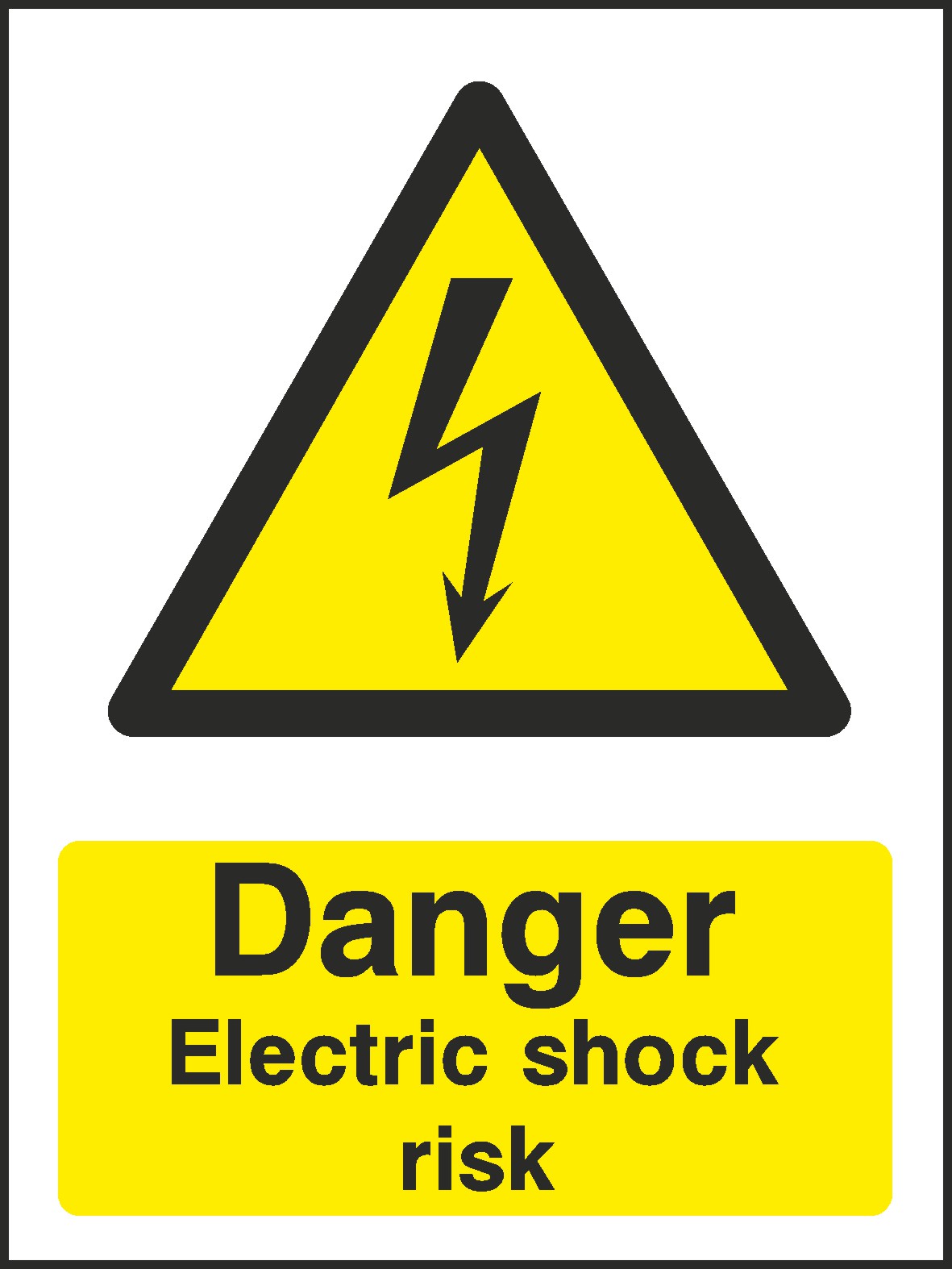 Electric Shock Risk Signs and Stickers