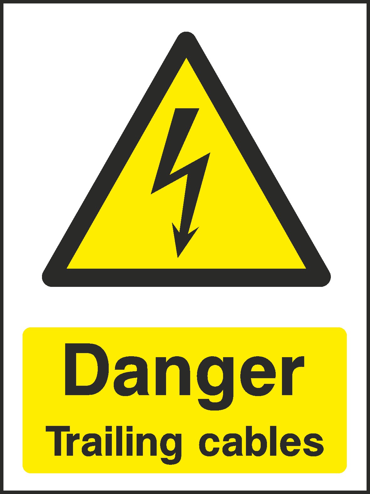 Danger Trailing Cables Signs and Stickers