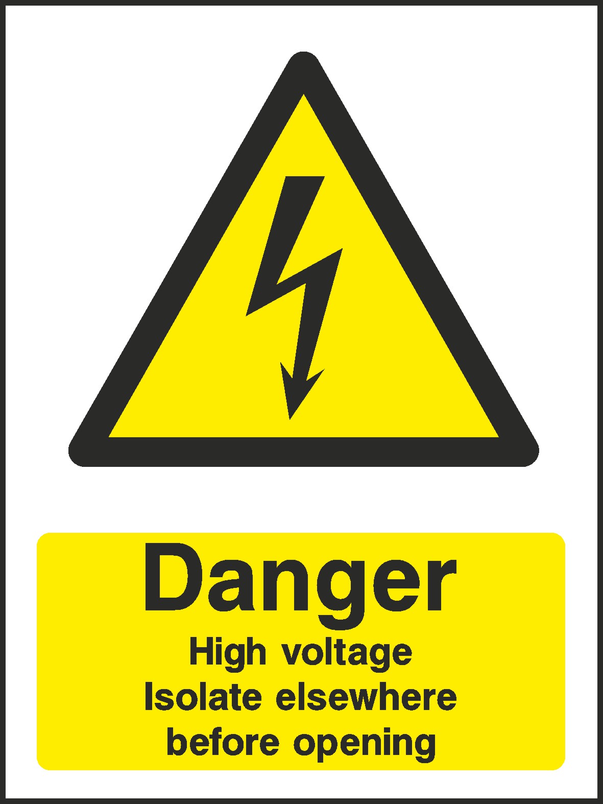 High Voltage Isolate Signs and Stickers