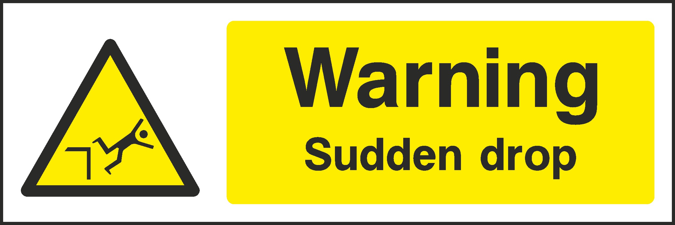 Sudden Drop Signs and Stickers