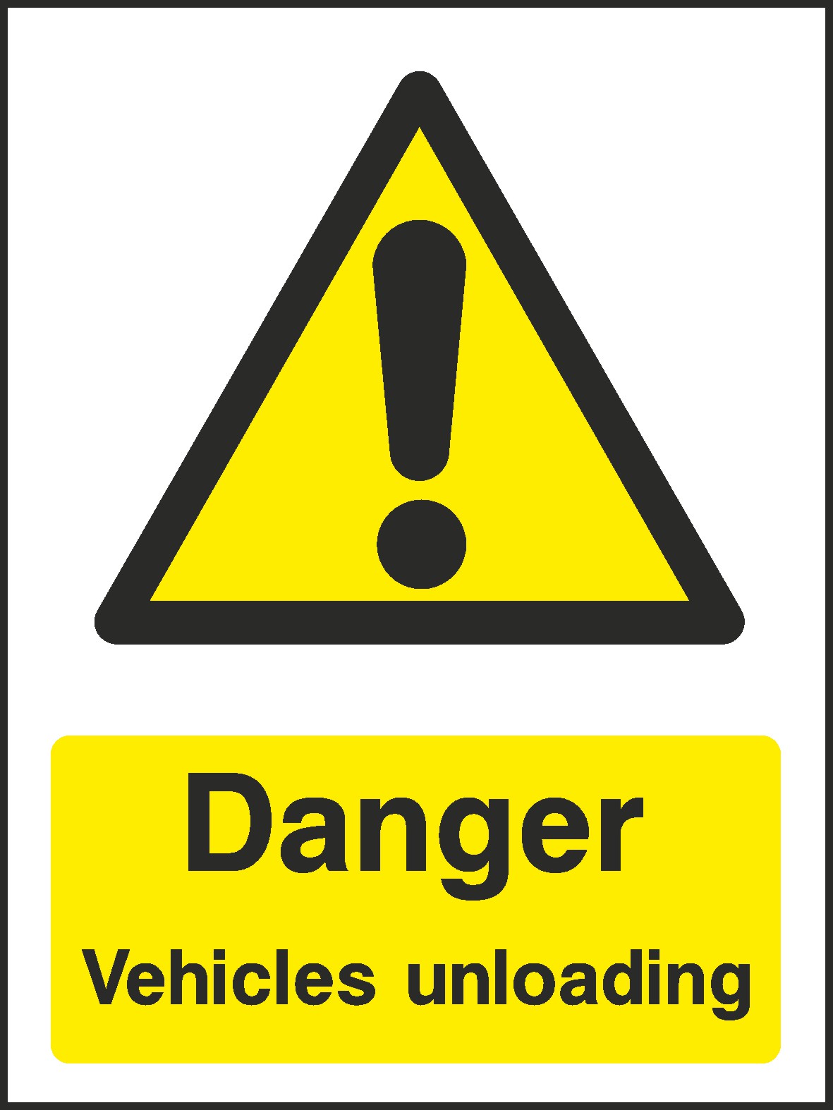 Danger Vehicles Unloading Signs and Stickers