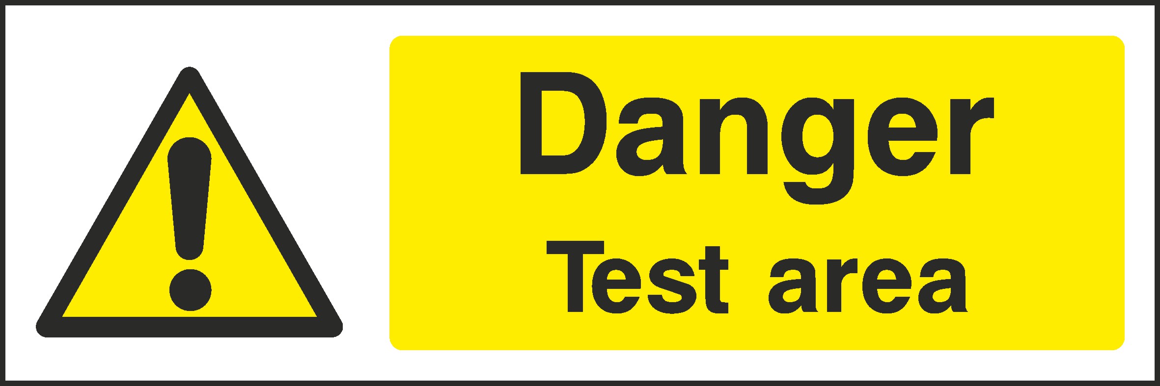 Danger Test Area Signs and Stickers