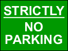 metal alloy sign green no parking 400mm x 300mm
